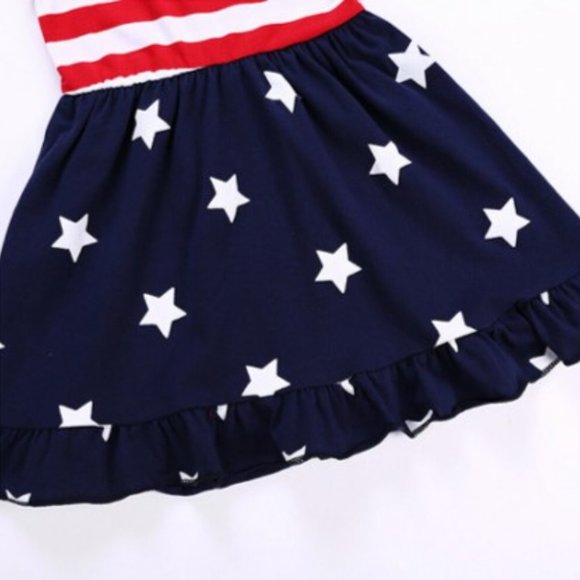Independence Day Girl Outfit Clothes Dress 4th of July stars america patriotic - Picture 4 of 7